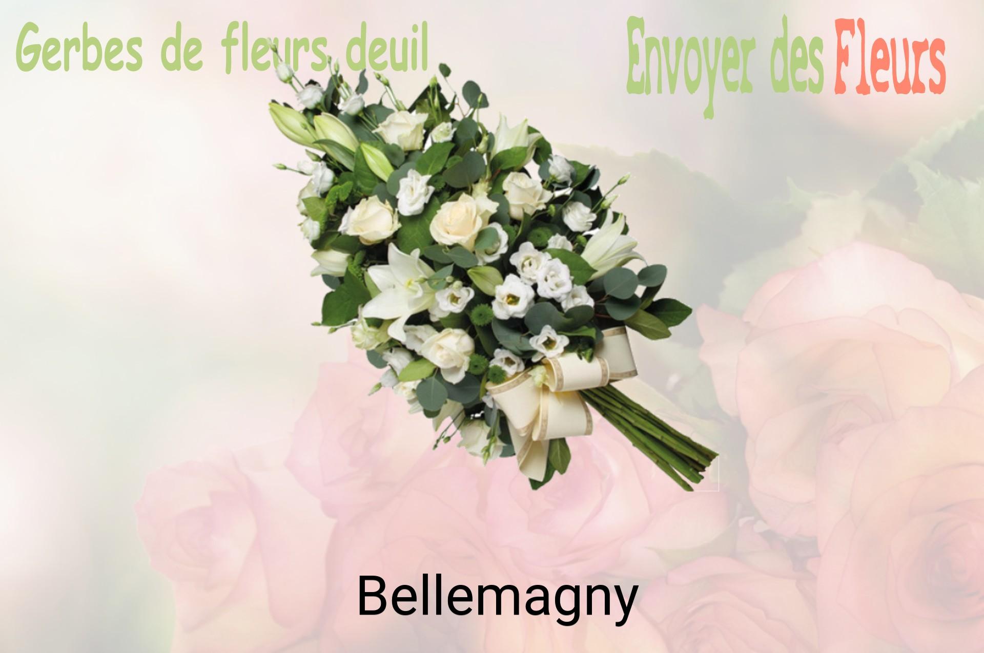 Gerbe de fleurs de deuil livrée à Bellemagny